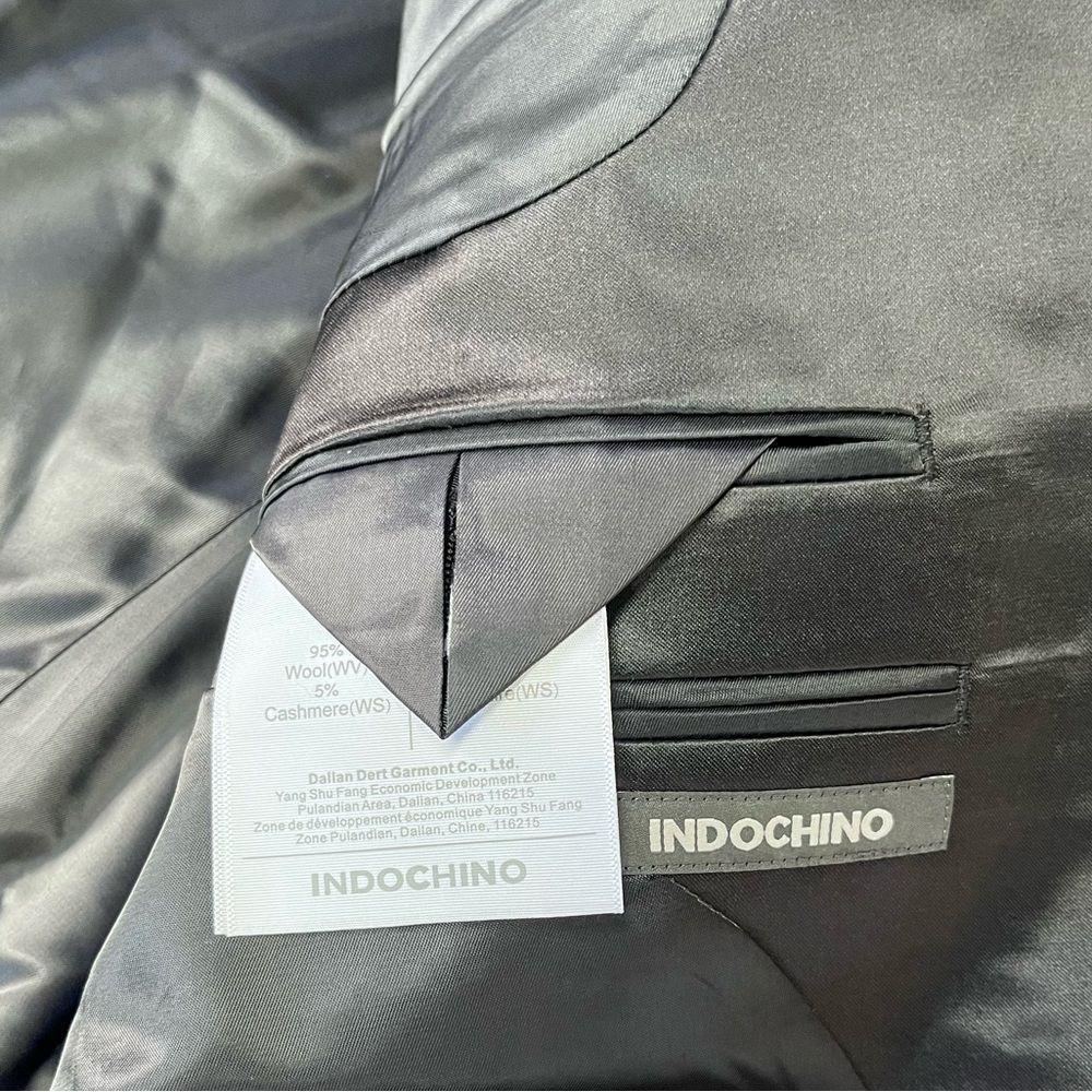 NWOT Indochino | Mens Black Satin Trim Tuxedo Suit Blazer 48R - Picture 8 of 12